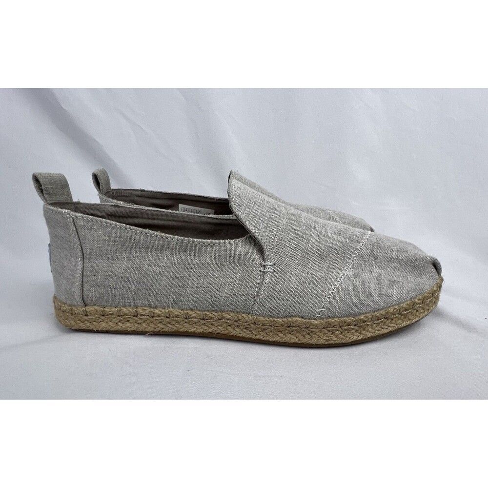 TOMS Alpargata Espadrille Gray Slub Chambray Women's 8.5 Shoes New!